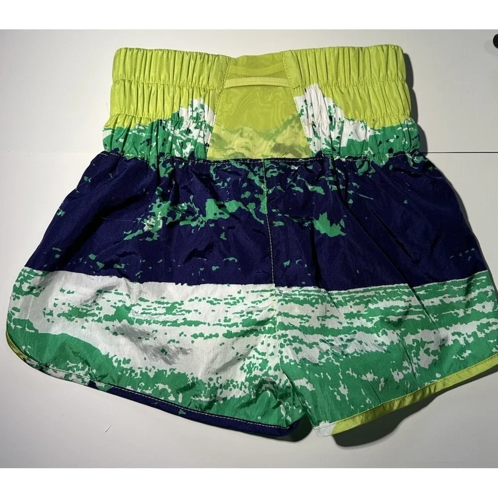 Free People FP Movement The Way Home Shorts Sz XS Green And Blue NWT - Picture 2 of 6
